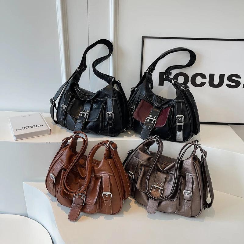 2-in-1 Genuine Leather Handbag - Sofia