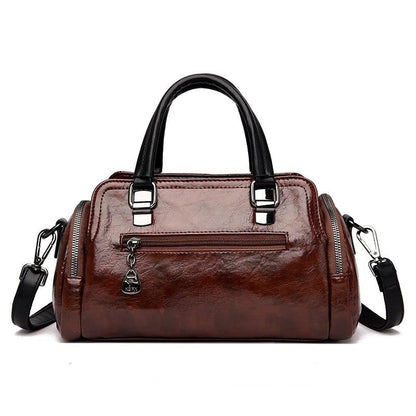 Genuine Leather Handbag - Jade