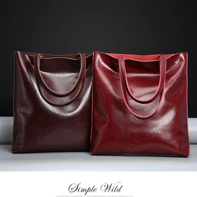 Genuine Leather Handbag - Oli