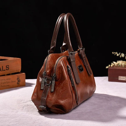 Genuine Leather Handbag - Alice
