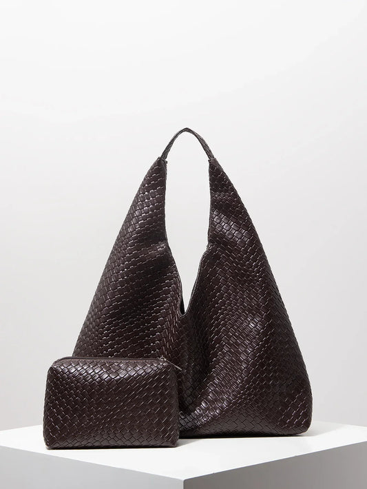 Genuine Leather Handbag and Wallet - Noelle