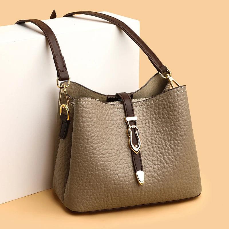 Genuine Leather Handbag - Donatela