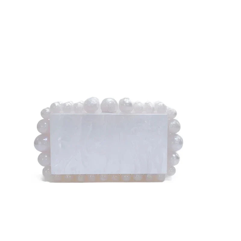 Marbled Acrylic Clutch Handbag