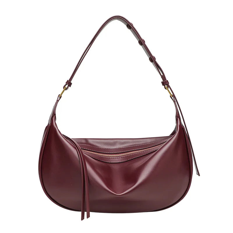 Small Genuine Leather Handbag - Lia