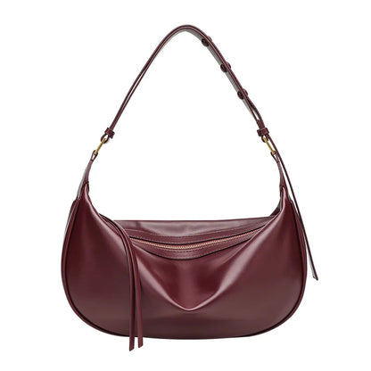 Small Genuine Leather Handbag - Lia