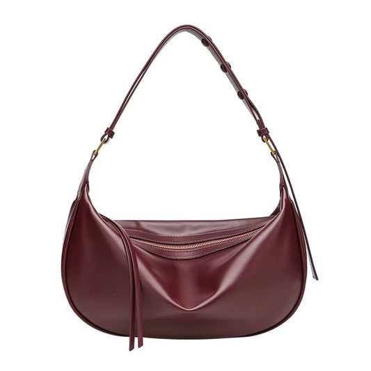 Small Genuine Leather Handbag - Lia