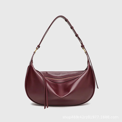 Small Genuine Leather Handbag - Lia