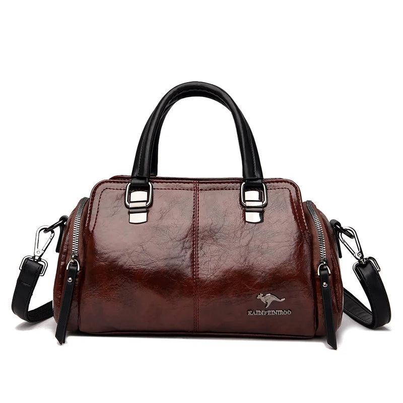 Genuine Leather Handbag - Jade