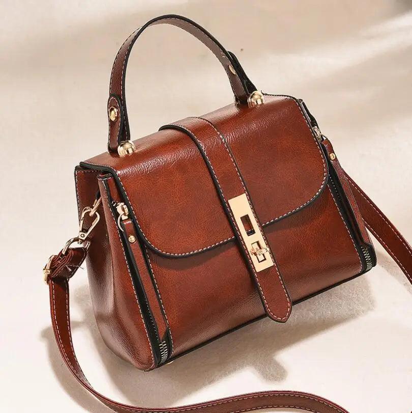 Genuine Leather Handbag - Nina