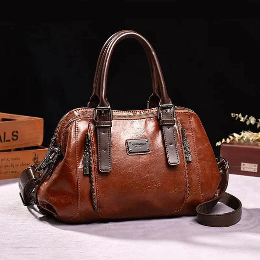 Genuine Leather Handbag - Alice