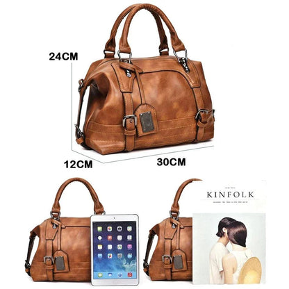 Genuine Leather Handbag - Rafaela