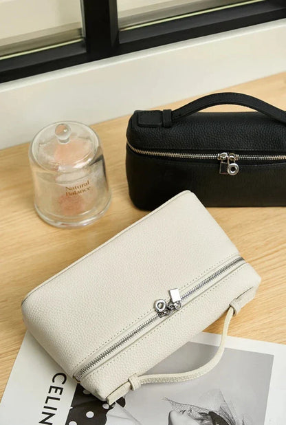 Pink Small Genuine Leather Tote Handbag