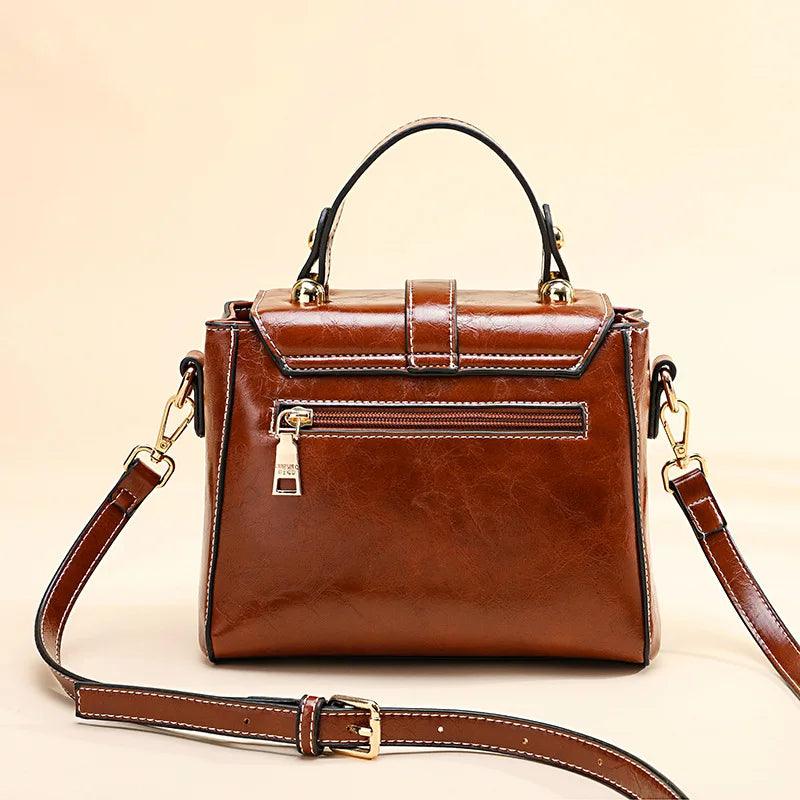 Genuine Leather Handbag - Nina
