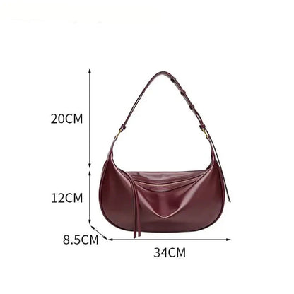 Small Genuine Leather Handbag - Lia