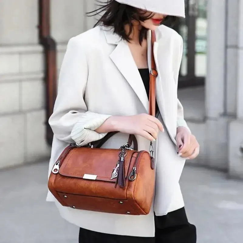 Genuine Leather Handbag - Vaena