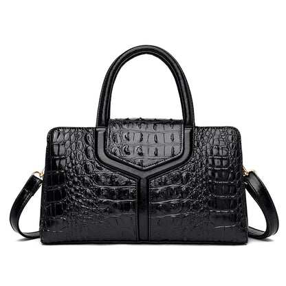 Handbag in Genuine Leather - Crock