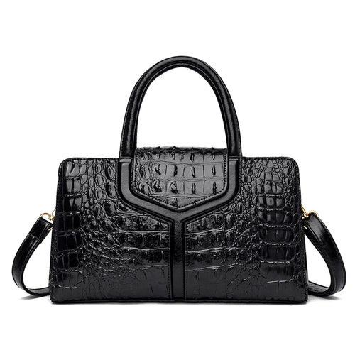Handbag in Genuine Leather - Crock