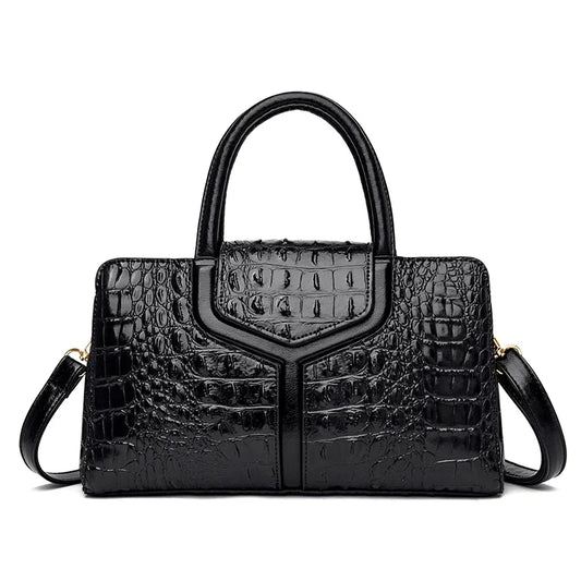 Handbag in Genuine Leather - Crock
