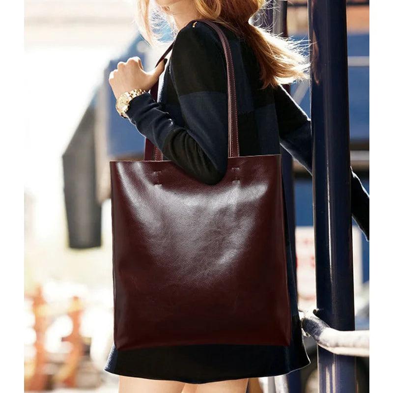 Genuine Leather Handbag - Oli