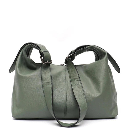 Genuine Leather Messenger Handbag - Agatha