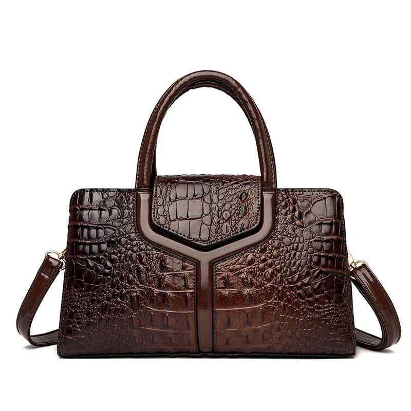 Handbag in Genuine Leather - Crock