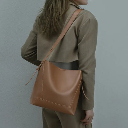 Genuine Leather Crossbody Handbag - Avery