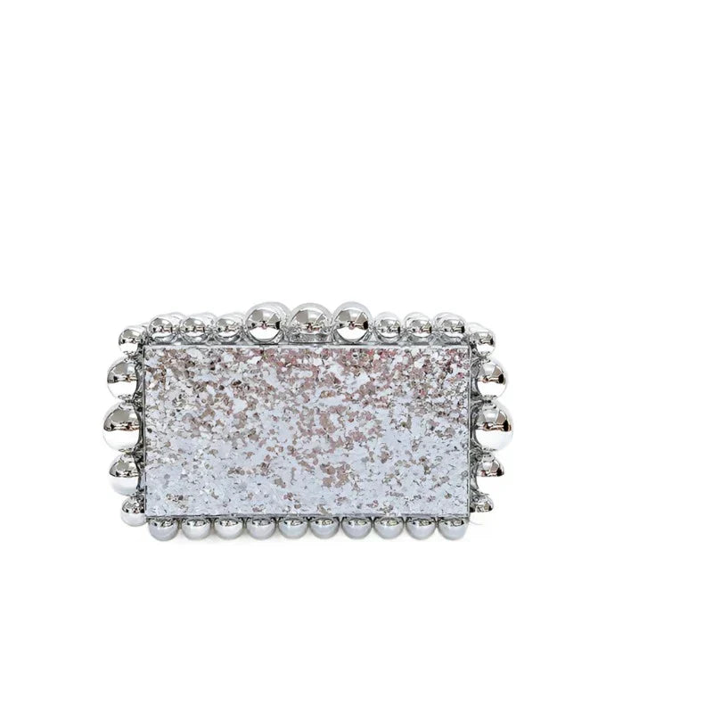 Marbled Acrylic Clutch Handbag