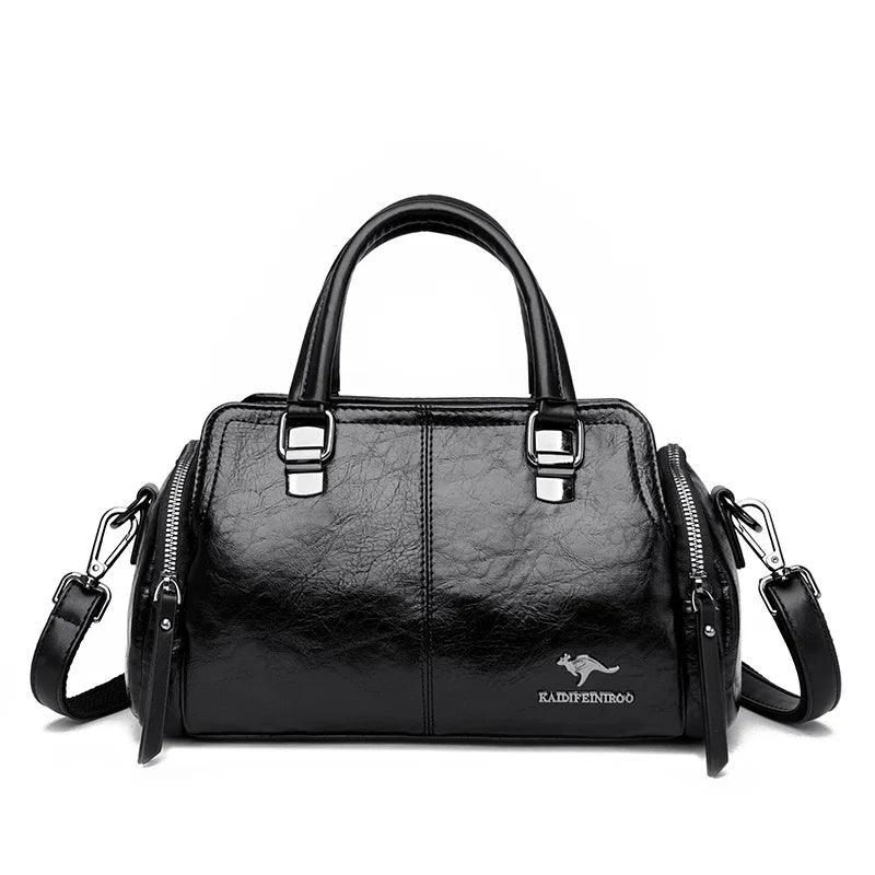 Genuine Leather Handbag - Jade