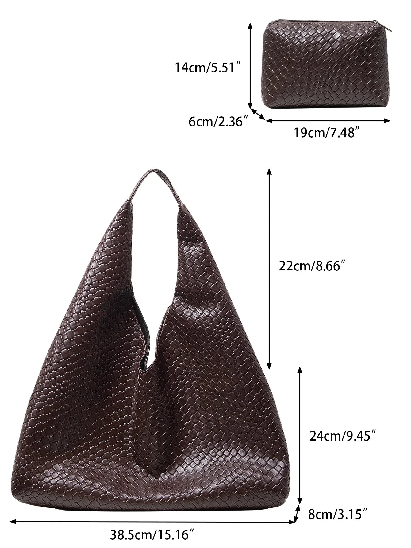Genuine Leather Handbag and Wallet - Noelle