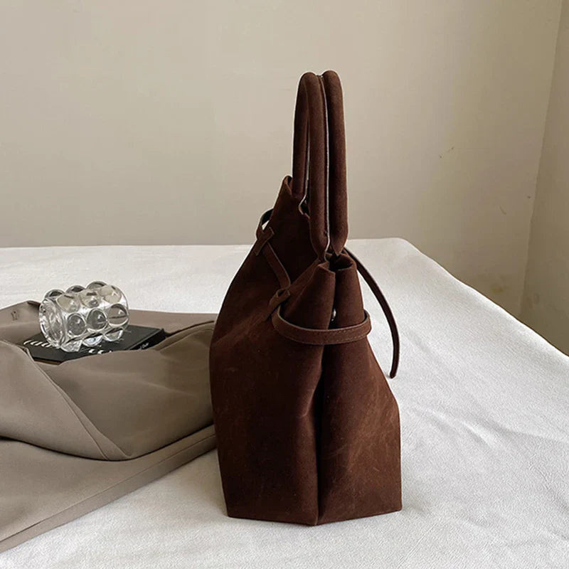Women's Suede Tote Handbag - Esmé