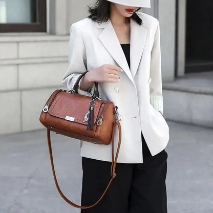 Genuine Leather Handbag - Vaena