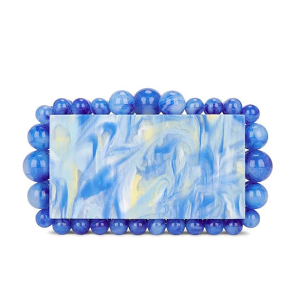 Marbled Acrylic Clutch Handbag
