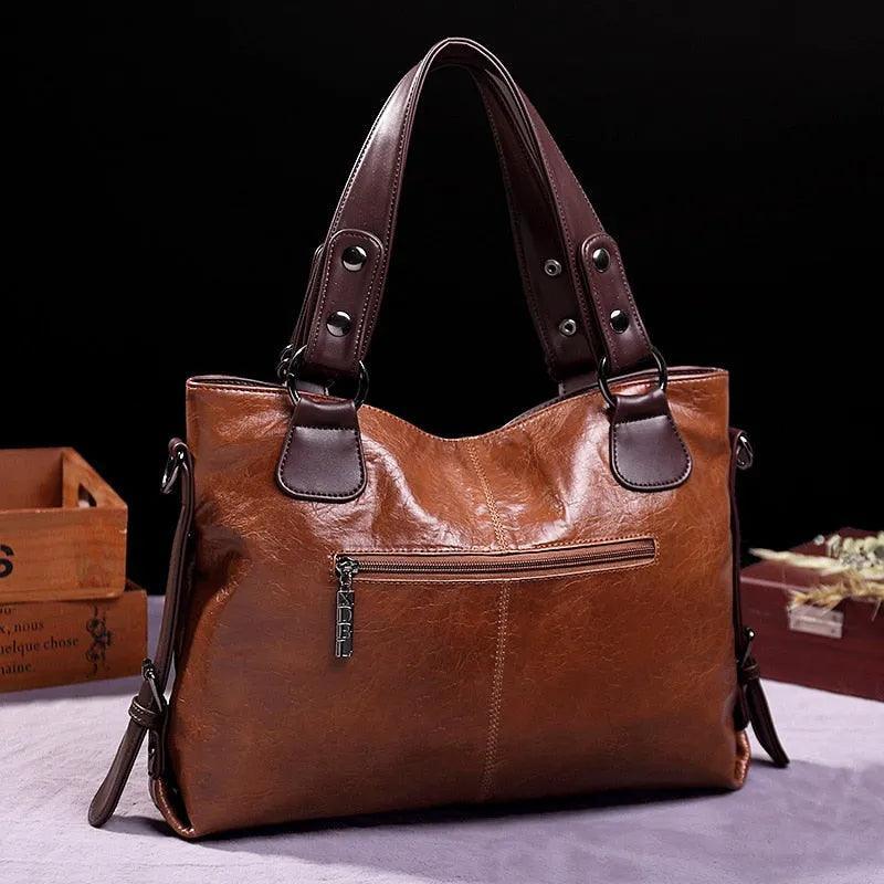 Genuine Leather Handbag - Olivia