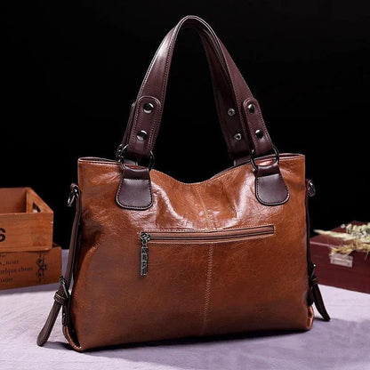 Genuine Leather Handbag - Olivia