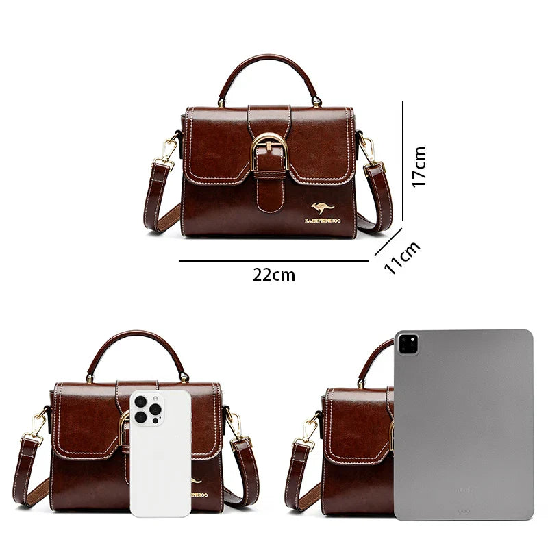 Handbag in Genuine Leather - Nyra