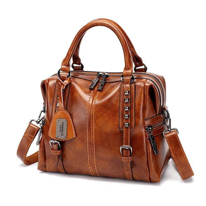 Genuine Leather Handbag - Lia