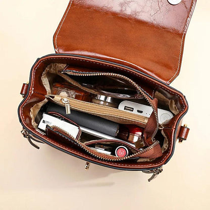 Genuine Leather Handbag - Nina