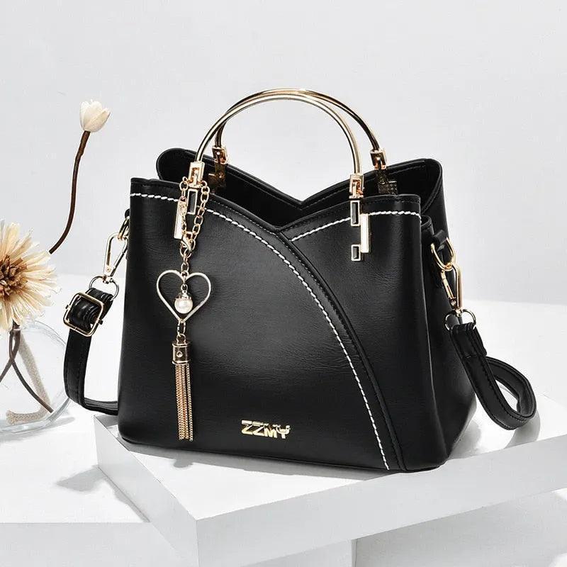 Genuine Leather Women's Handbag - Florenza