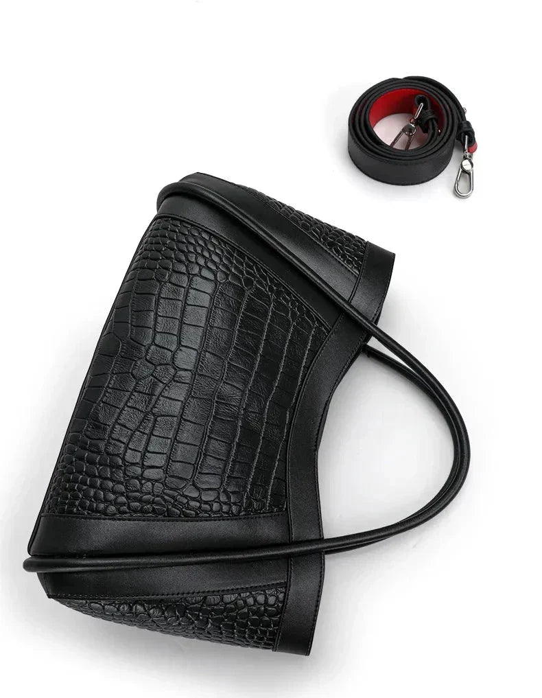 Chloe Croco Medium Genuine Leather Bag
