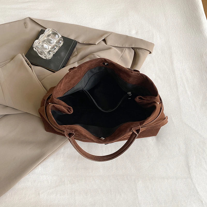 Women's Suede Tote Handbag - Esmé