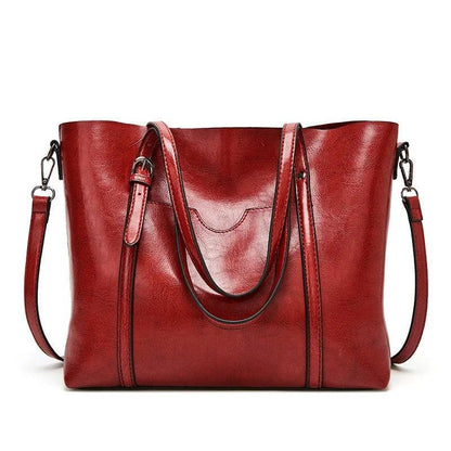 Genuine Leather Handbag - Glamour