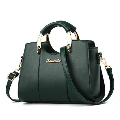 Luxurious Genuine Leather Crossbody Women's Handbag - Atena