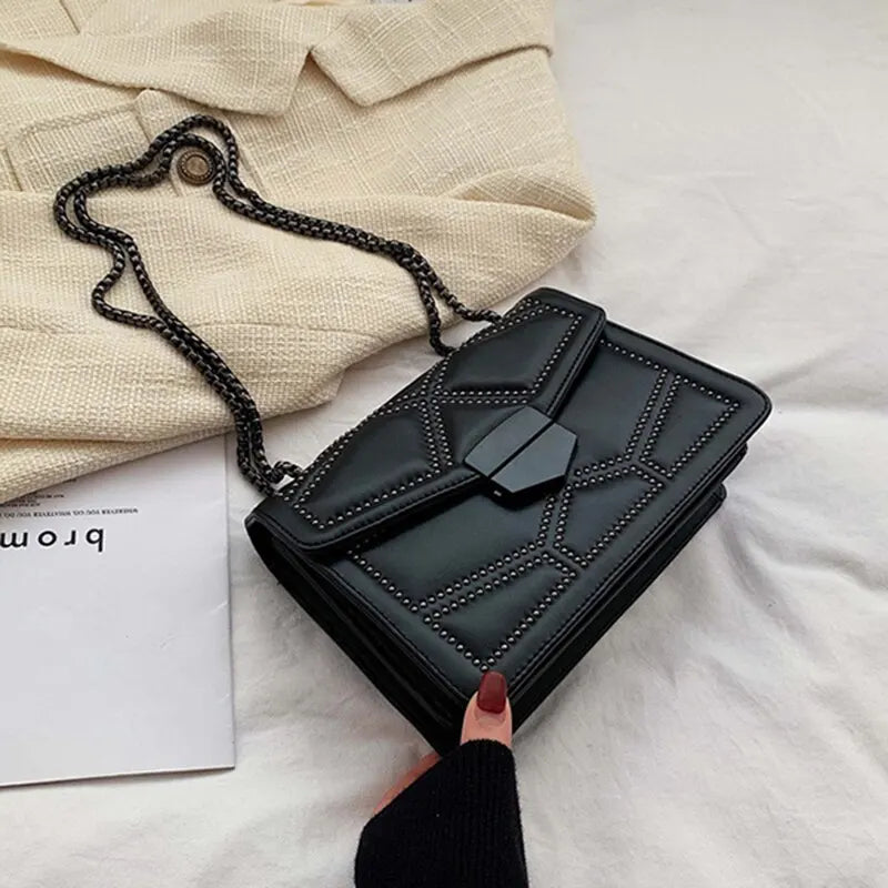Small Genuine Leather Handbag - Eyla