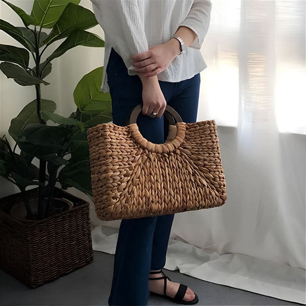 Sabrina Straw Handbag
