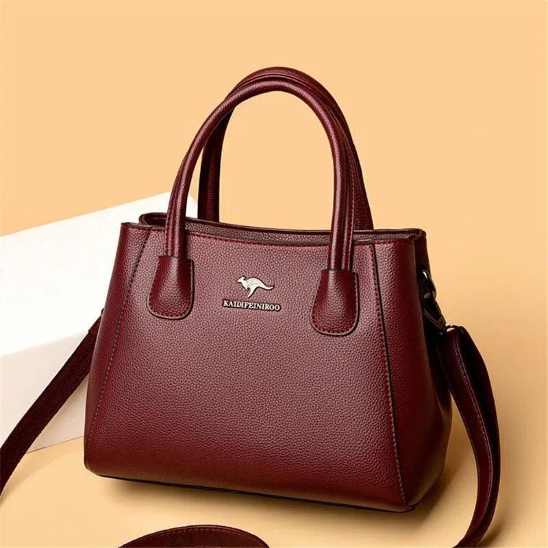 Genuine Leather Crossbody Handbag - Quality