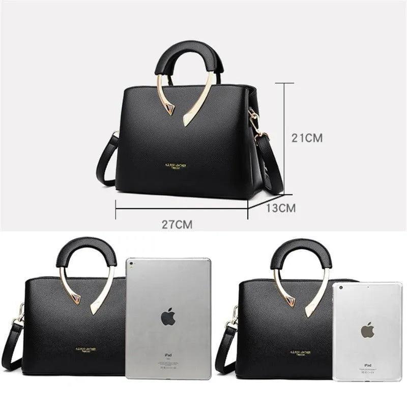 Genuine Leather Crossbody Handbag - Uiva