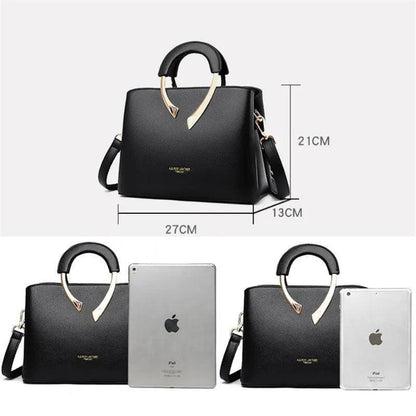 Genuine Leather Crossbody Handbag - Uiva