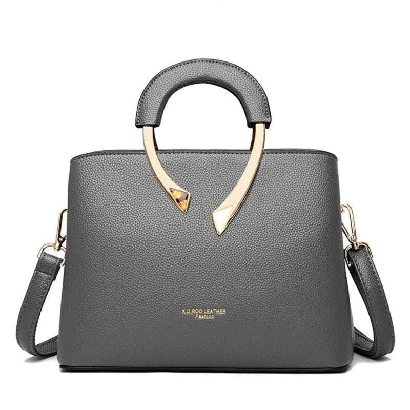 Genuine Leather Crossbody Handbag - Uiva