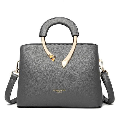 Genuine Leather Crossbody Handbag - Uiva