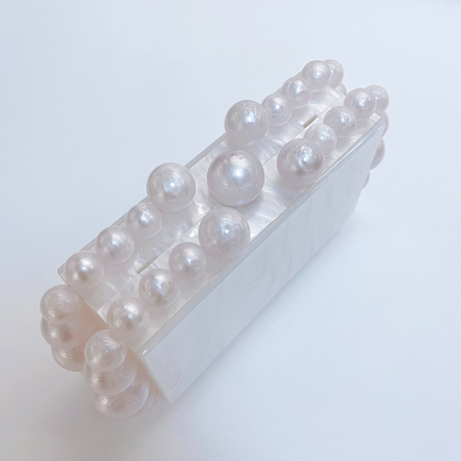 Marbled Acrylic Clutch Handbag
